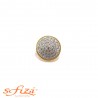 Bottone placcato Oro con campana micro Strass