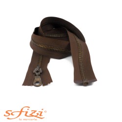 Zip Cerniera catena 8 in Ottone da 65 cm Singolo Cursore