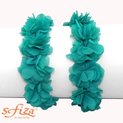 Passamaneria Bordo Fiori Chiffon cm 5