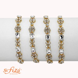 Strass Passamaneria Pietre Argento Castonate Oro