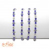Strass Passamaneria Pietre Azzurre Castonate Argento