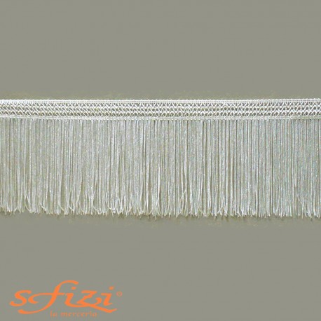 Frangia in Rayòn Bianco Seta cm 15