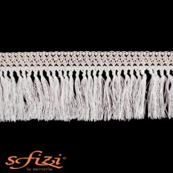 Rayòn Silk White Fringe 10 cm