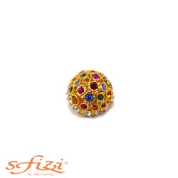 Bottoni Strass Multicolor a Campana De Liguoro mm 22