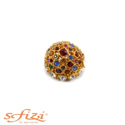 Bottoni Strass Multicolor a Campana De Liguoro mm 34